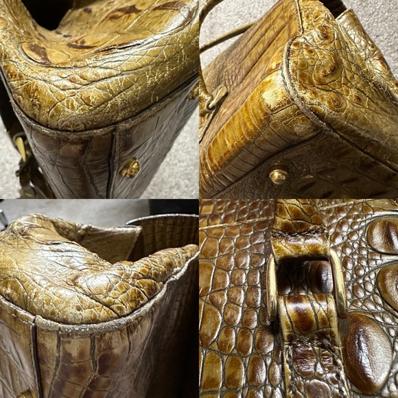 Brahmin Python Alligator Crocodile Genuine Leather Reptile Bag GUC WITH KEY - Picture 8 of 9